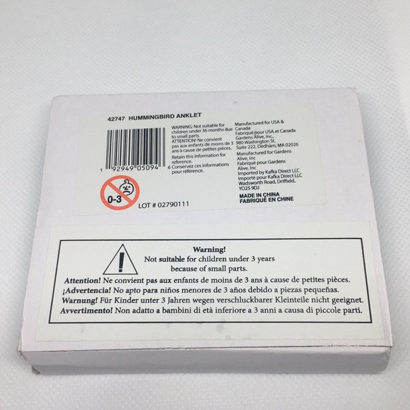 *HP!* New in Box Hummingbird Rhinestone Charm Anklet - Picture 8 of 8